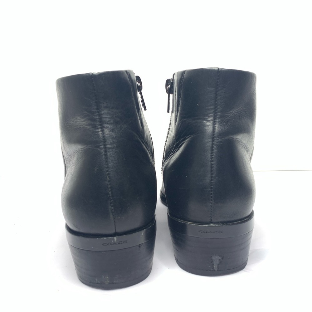 Coach Montana Black Leather Zip Boots Sz 8 - Picture 3 of 8